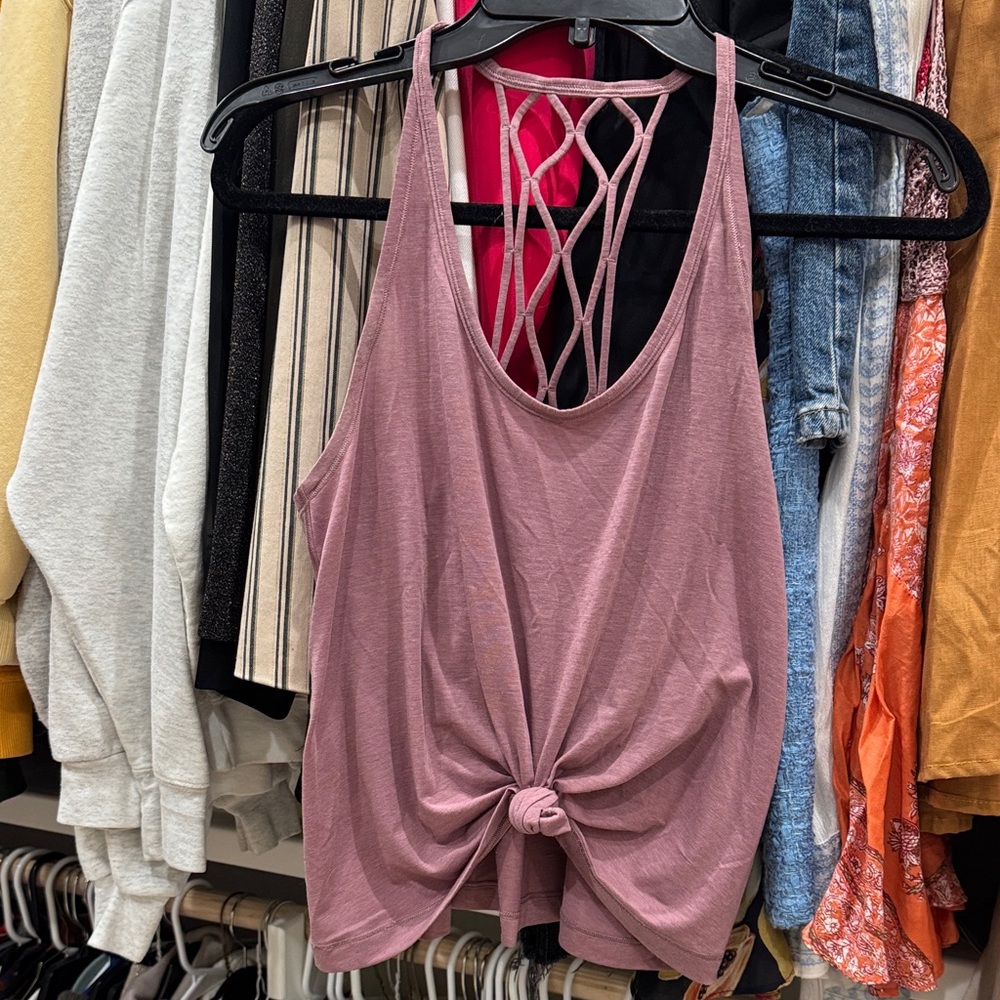 Lululemon Pink Tank with Tie Option size 4